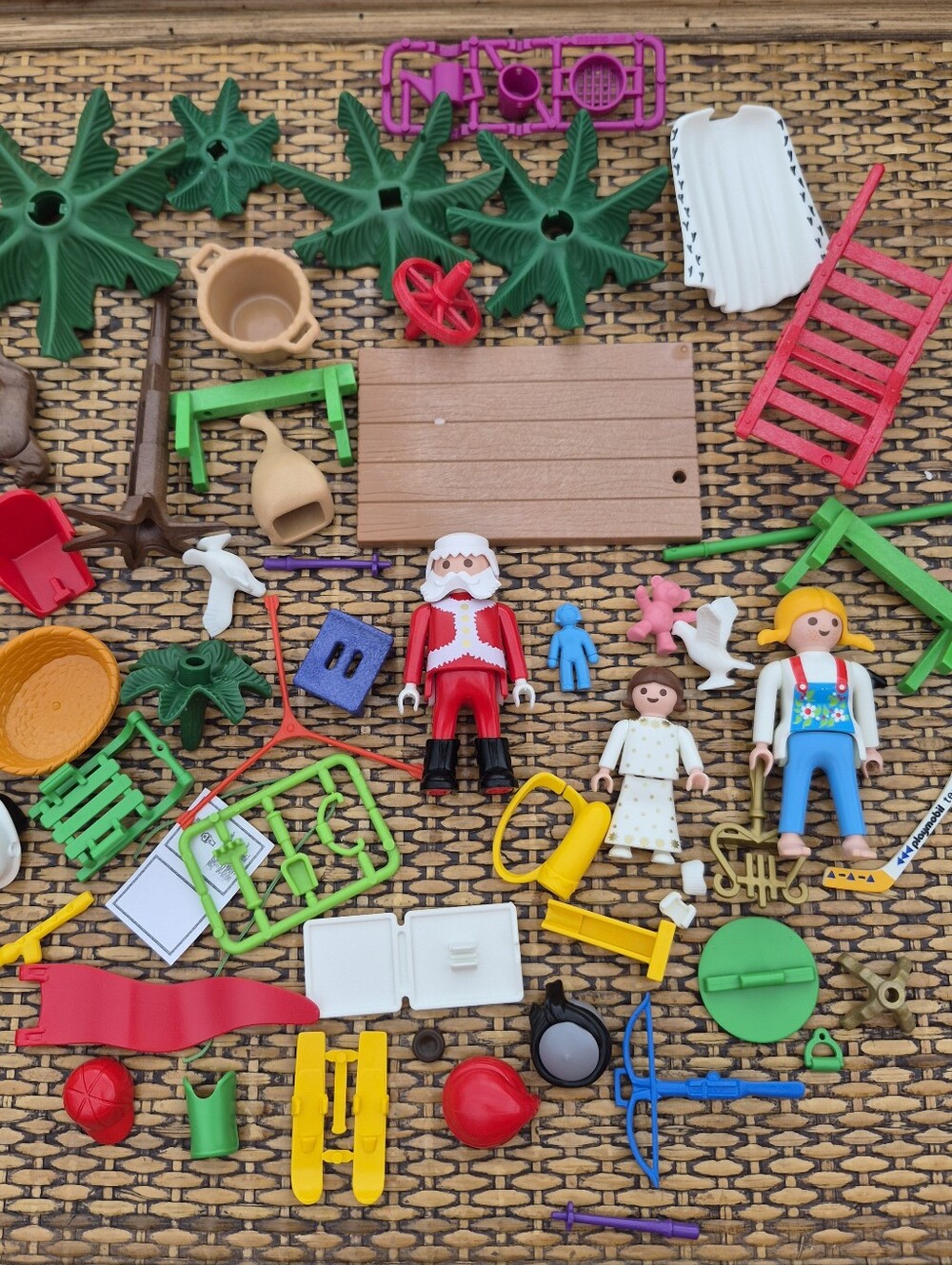 Vintage Playmobil People & Accessories Random Lot Santa Angel Dog Toys